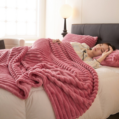 Rabbit Plush Commodity Fabric Bedroom Sofa Blanket